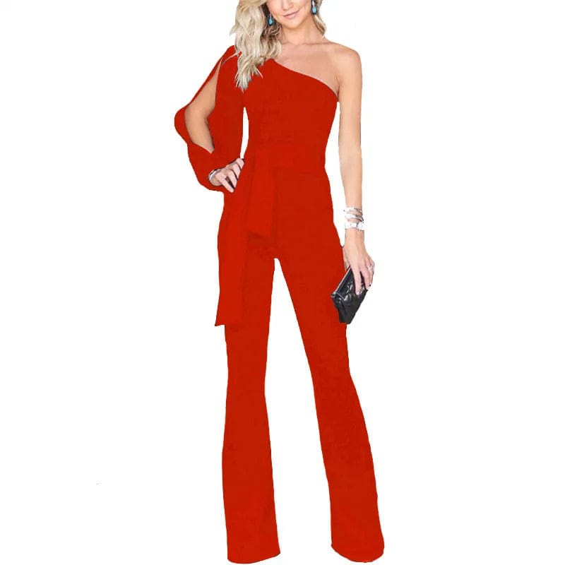 LP | One-shoulder asymmetrical jumpsuit