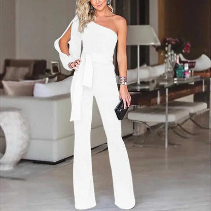 LP | One-shoulder asymmetrical jumpsuit