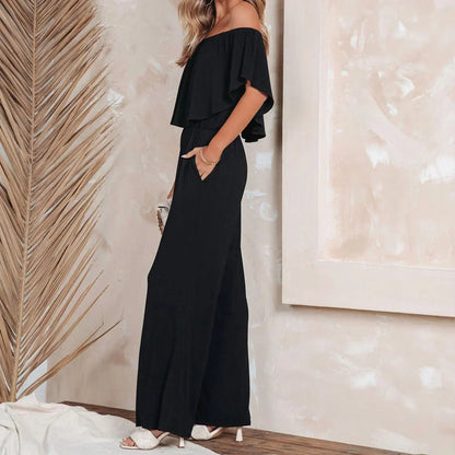 LP | Off-the-shoulder jumpsuit with ruffles