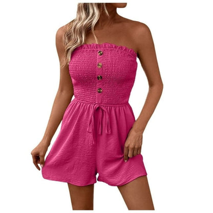 LP | chic pleated strapless jumpsuit