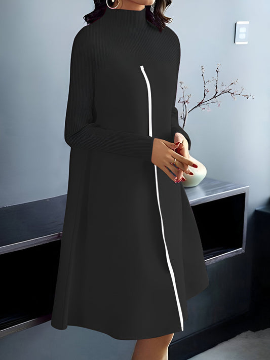 Mc | Vintage-inspired color-block knit dress