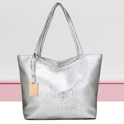 Isabella Shoulder bag | Spacious bag with crocodile print