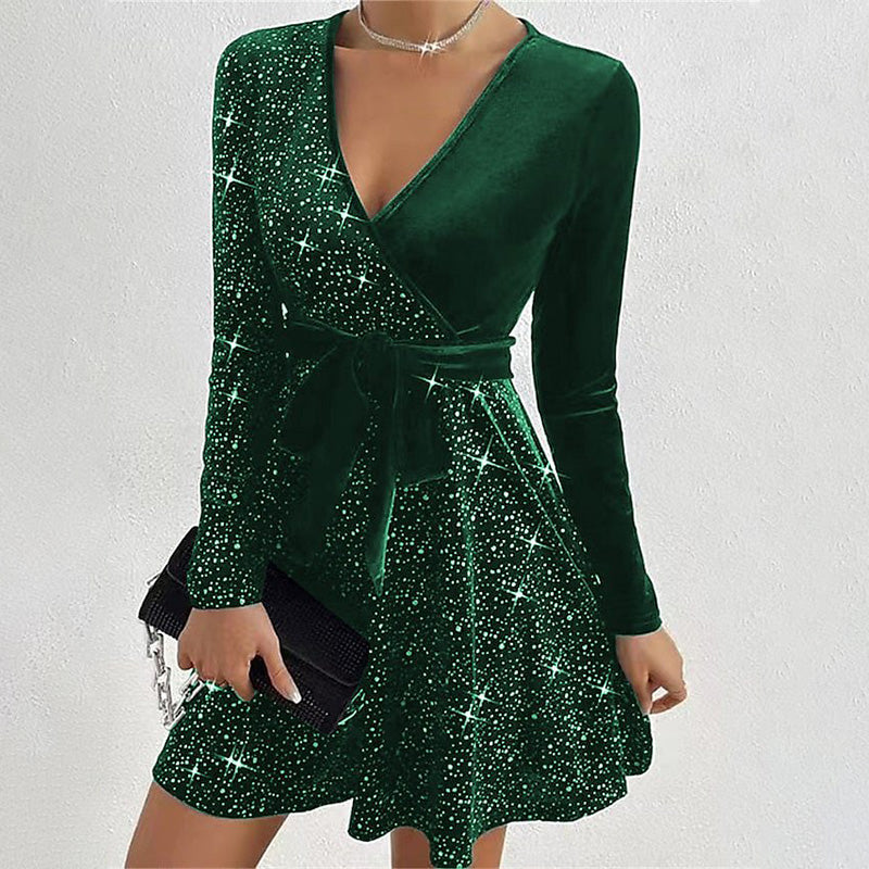 LP | Women's short A-line dress with sequins