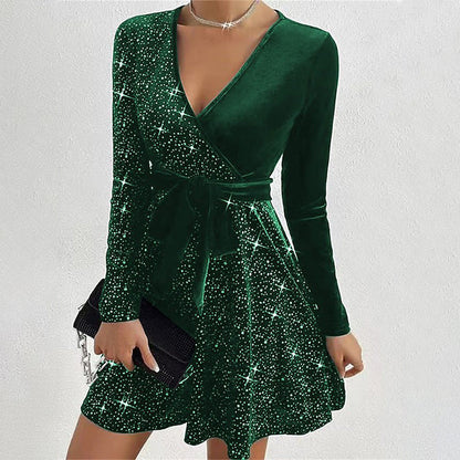 LP | Women's short A-line dress with sequins
