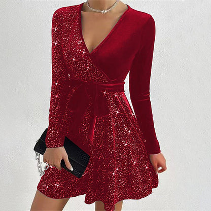 LP | Women's short A-line dress with sequins