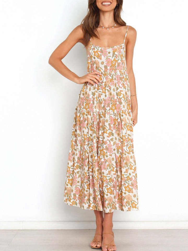 LD | printed sling swing dress