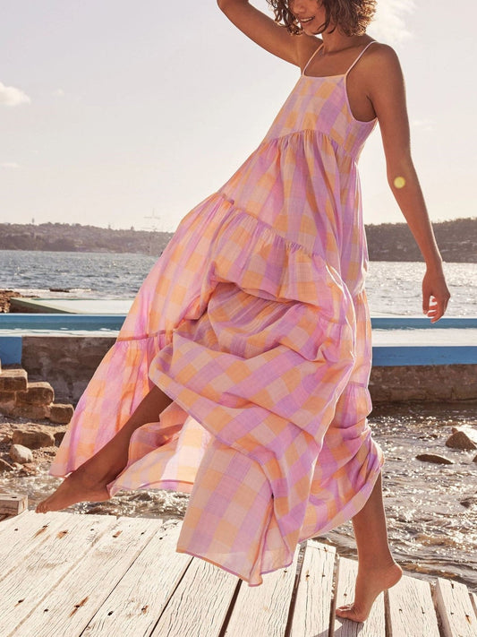 LD plaid swing dress