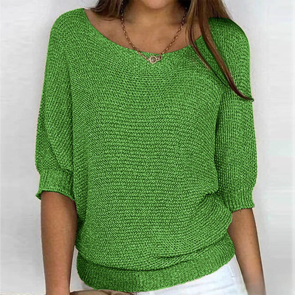 Shiny knit top for women