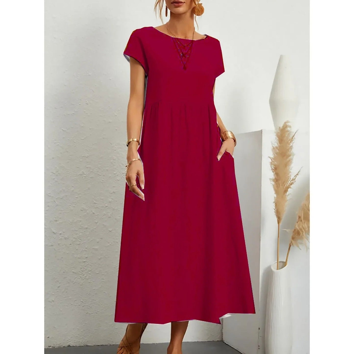 LP | Midi dress with side pocket