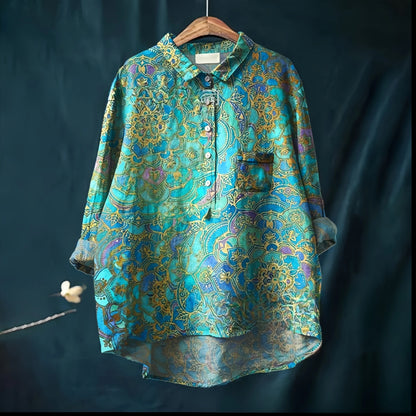 LP | Long-sleeved shirt with reversible collar and pockets