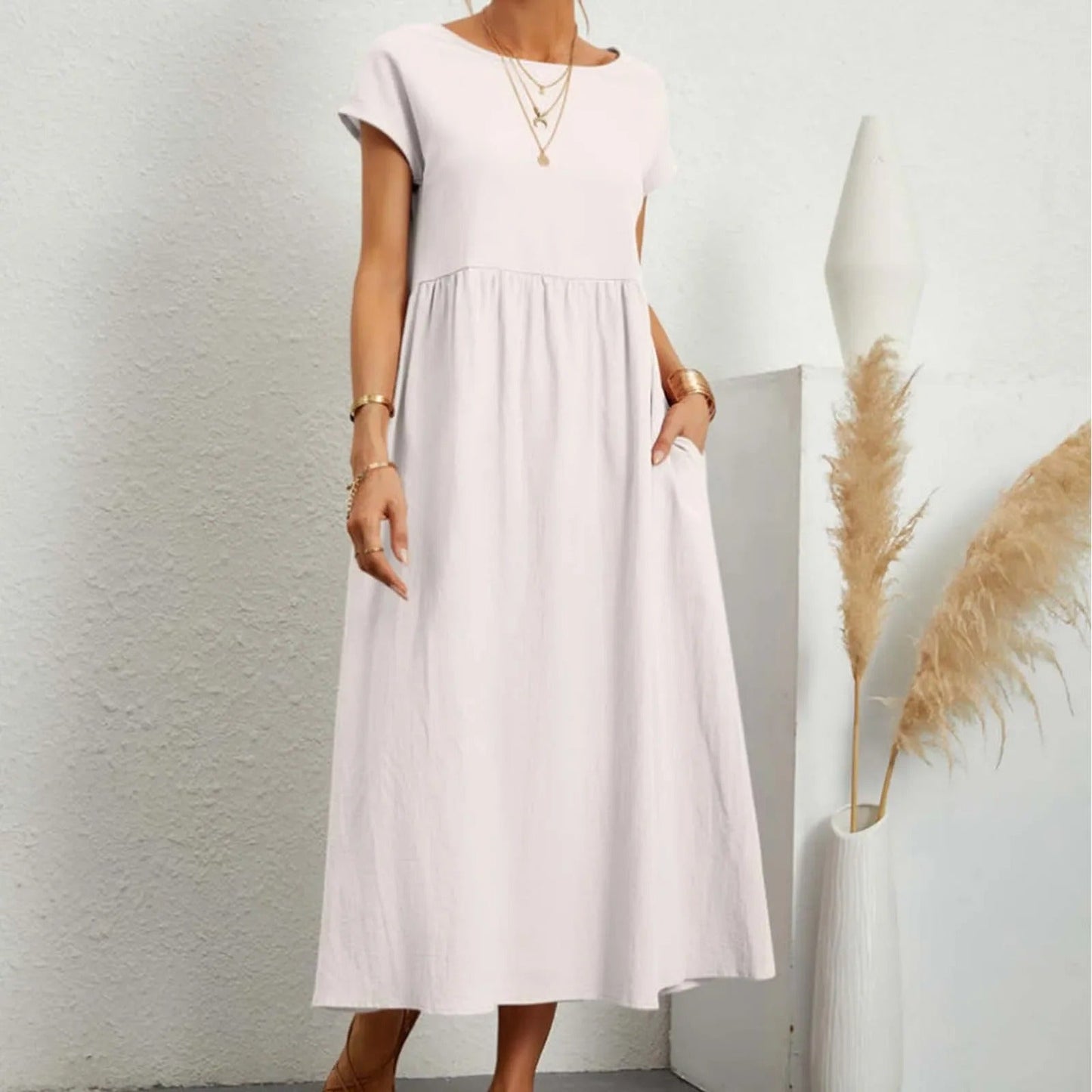 LP | Midi dress with side pocket