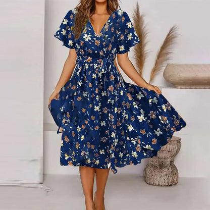 Mc | Maxi dress for women with vintage print