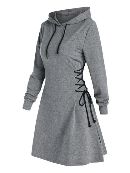 LP | Casual-chic hooded midi dress
