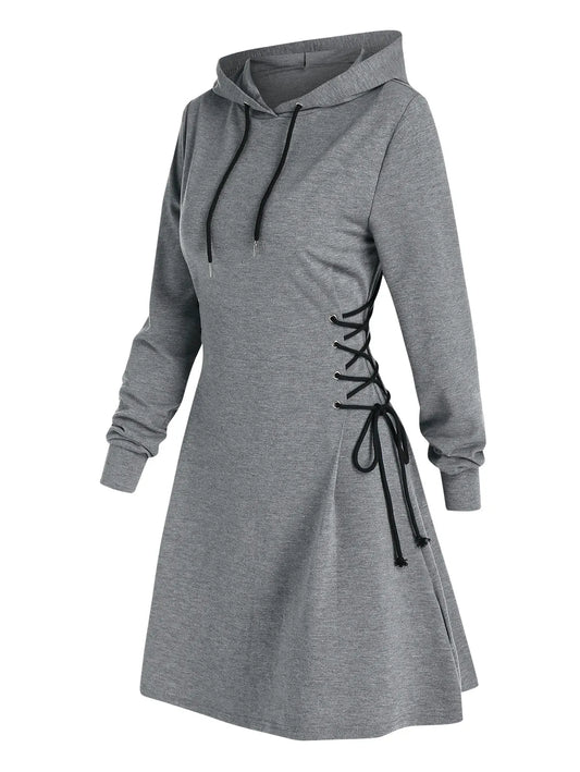 LP | Casual-chic hooded midi dress