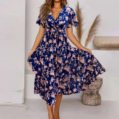 Mc | Maxi dress for women with vintage print