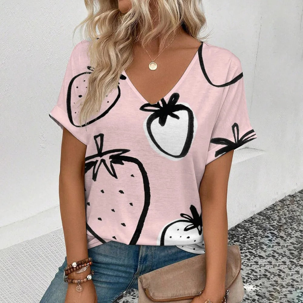 LP | Modern T-shirt with fruit print
