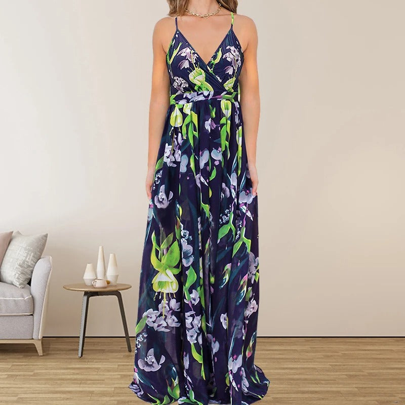 Mc | Long dress with multicolor print
