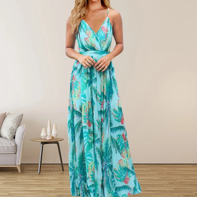 Mc | Long dress with multicolor print