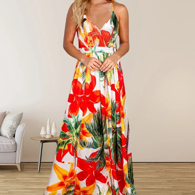 Mc | Long dress with multicolor print
