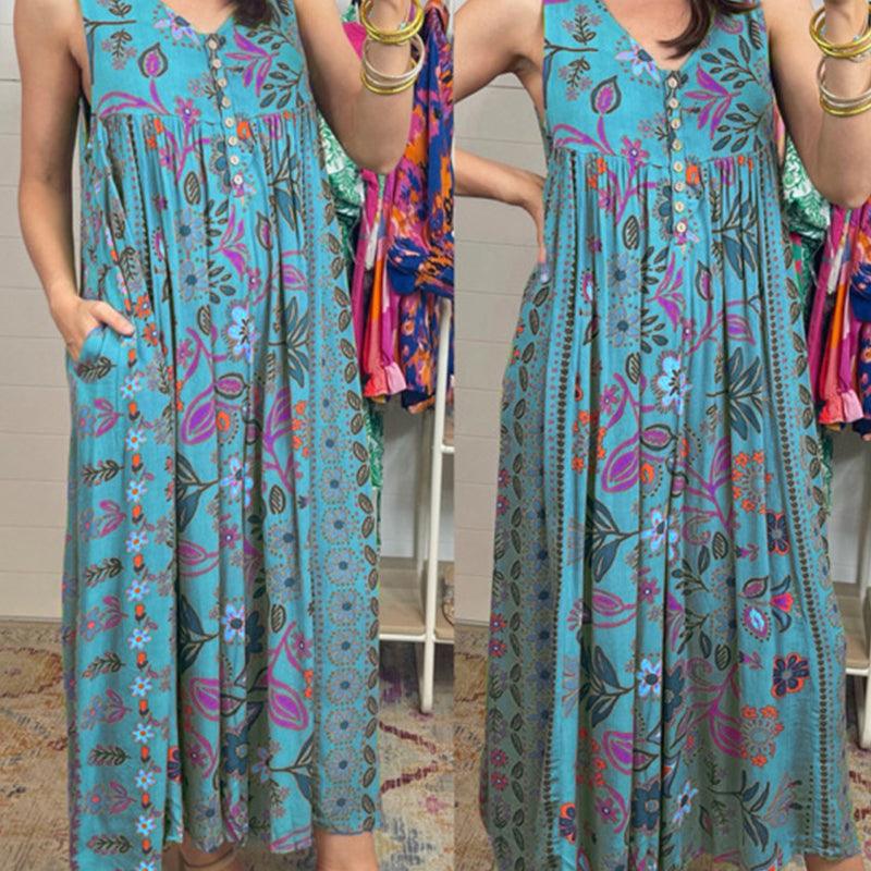 LP | Sleeveless jumpsuit with vintage print