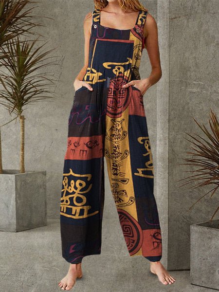 Casual statement plaid bag jumpsuit